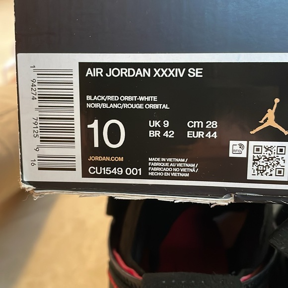Nike Air Jordan XXXIV SE shoes mens size 10 - Picture 12 of 16